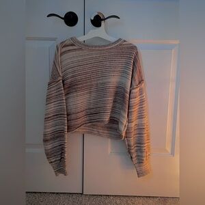 SO Women’s Knit Tan and Cream Sweater